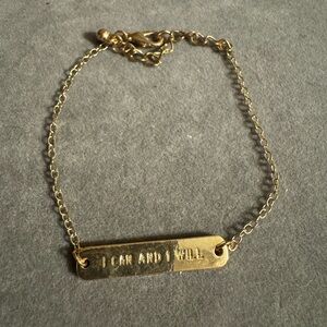 Can and I Will Gold Tone Bracelet